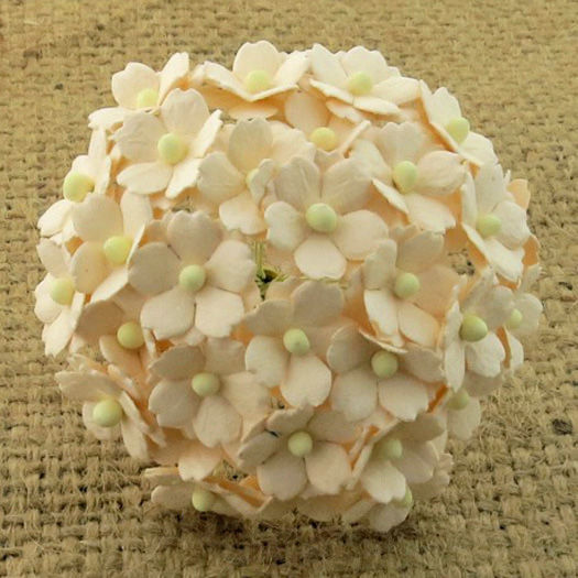 Thumbnail: 100 Mulberry Paper Regular  Sweetheart Blossoms Single Color. Size 15mm.