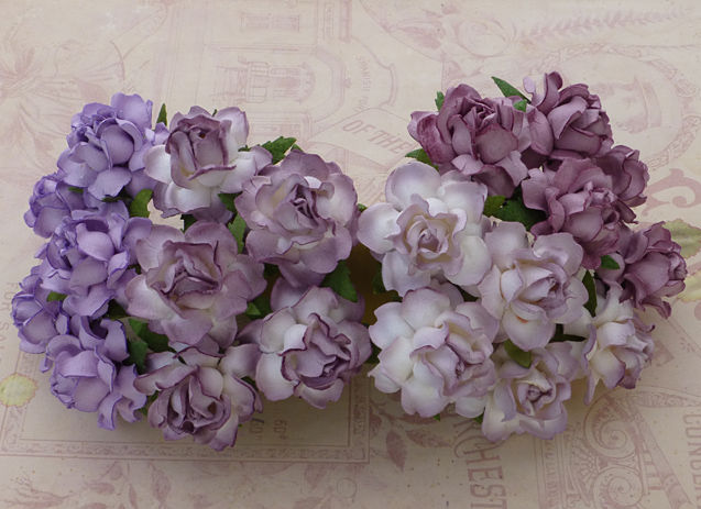 Thumbnail: 50 Mulberry Paper Cottage Rose. Size 25mm and 30mm.