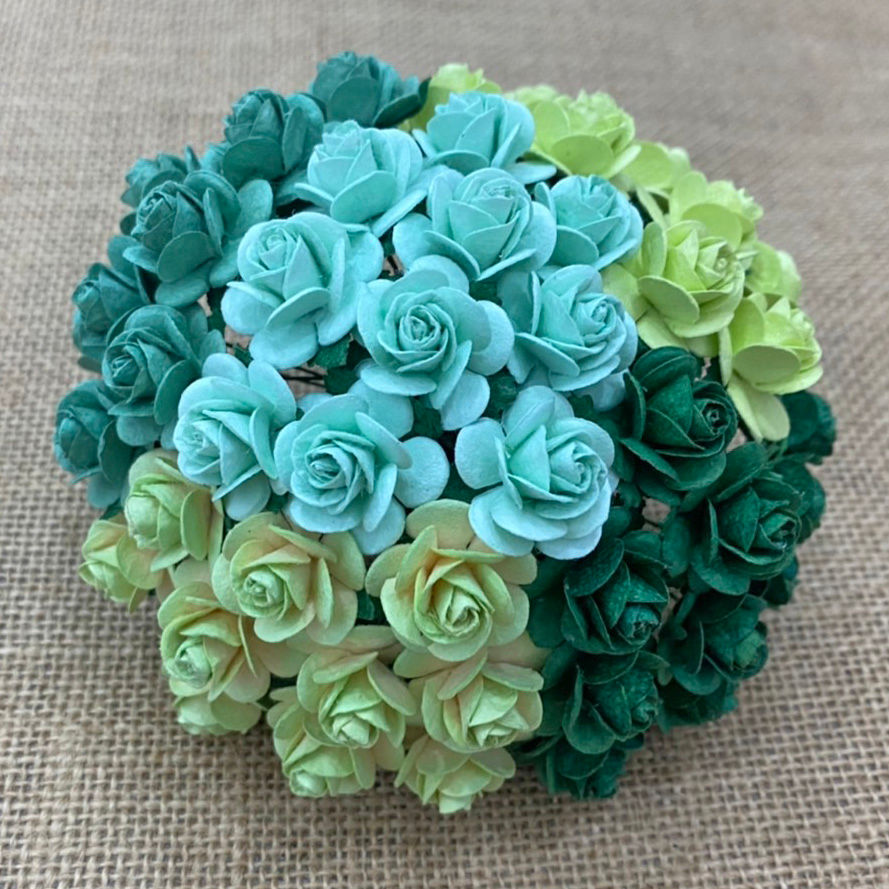 Thumbnail: Mixed Color Sets - 100 Mulberry Paper Open Roses