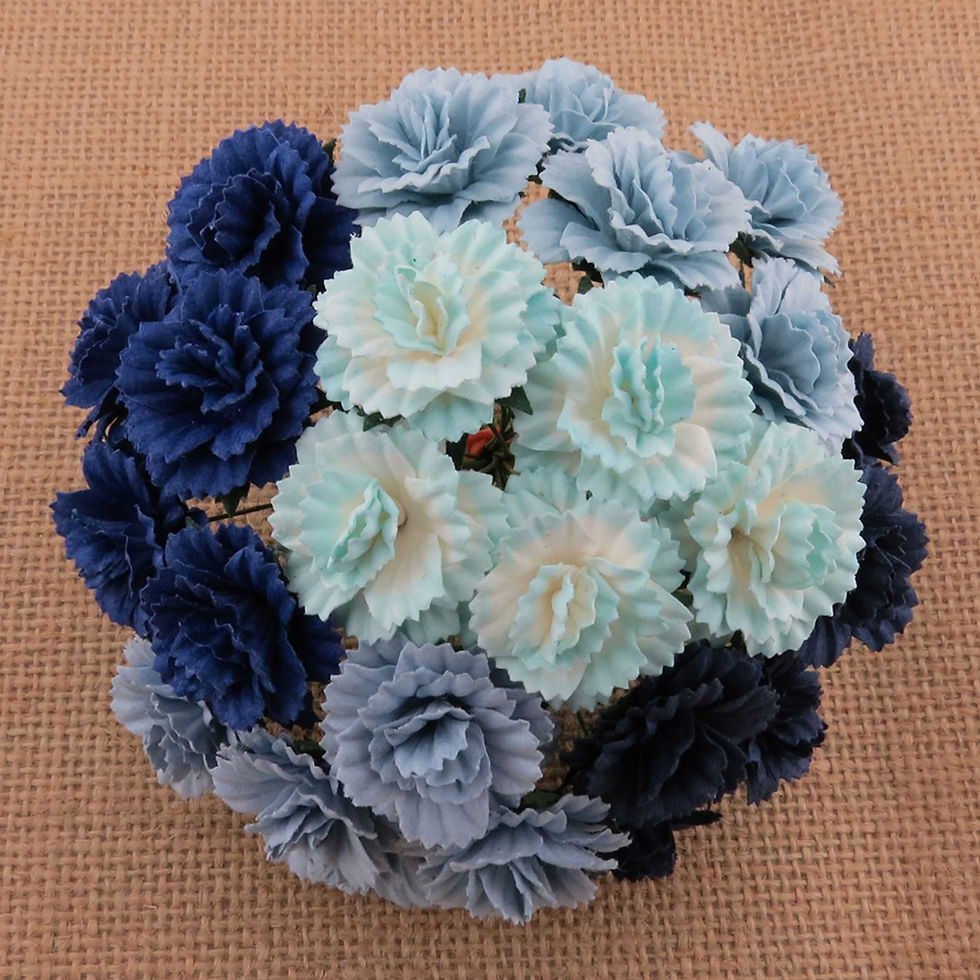 Thumbnail: 50 Mulberry Paper Carnations. Size 25mm.