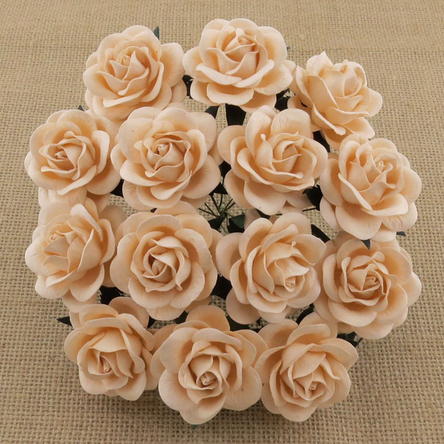 50 Mulberry Paper Trellis Rose - Single Color. Size 35mm and 40mm.