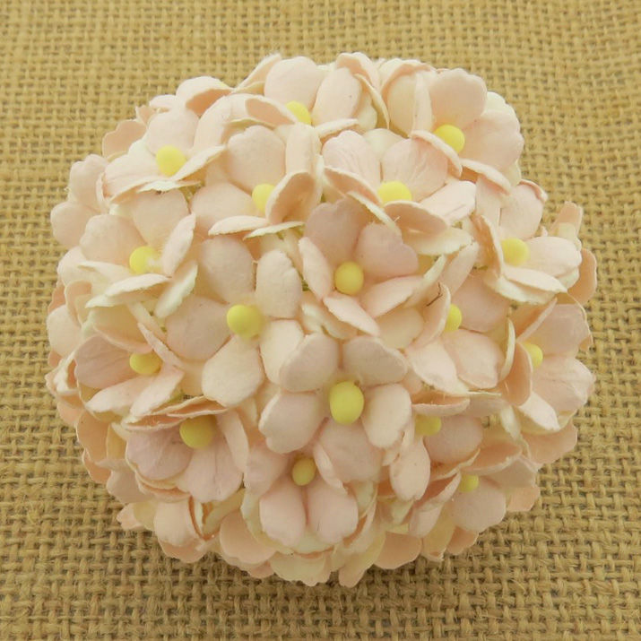 Thumbnail: 100 Mulberry Paper Regular  Sweetheart Blossoms Single Color. Size 15mm.
