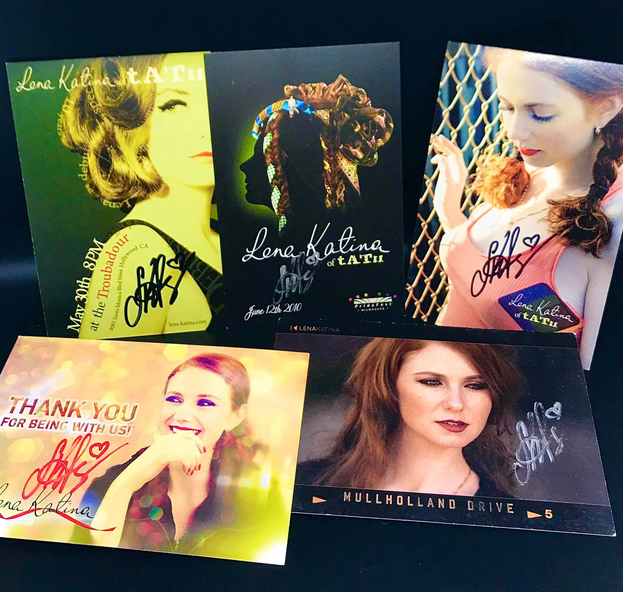 Postales Full Set Signed 