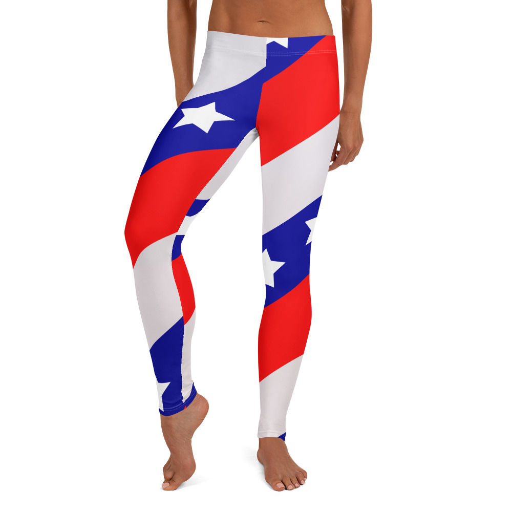 FLAG 156: Flag pattern digital print leggings, Apparel and Accessories.