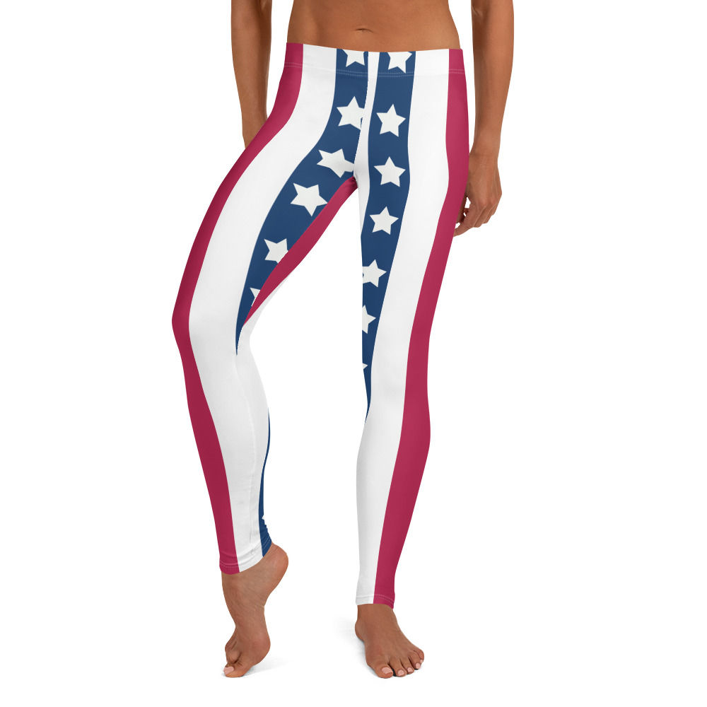 FLAG 190: Flag pattern digital print leggings, Apparel and Accessories.