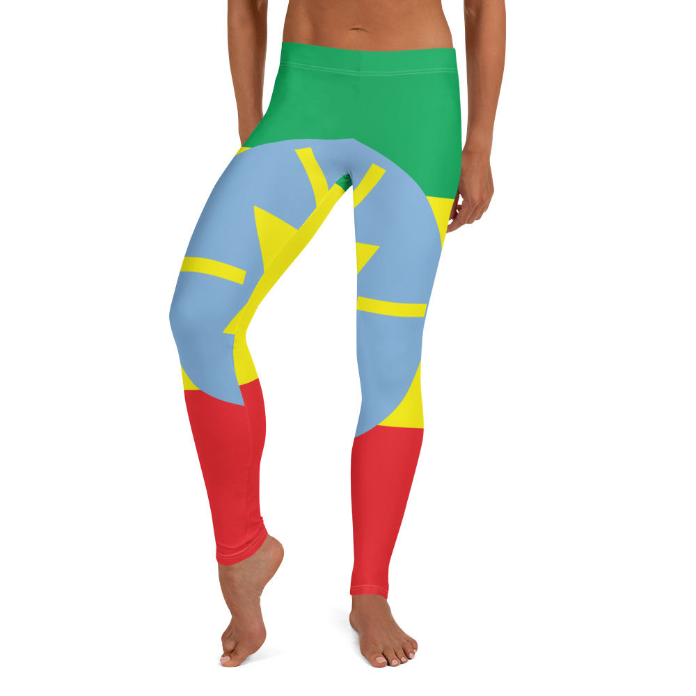 FLAG 114: Flag pattern digital print leggings, Apparel and Accessories.
