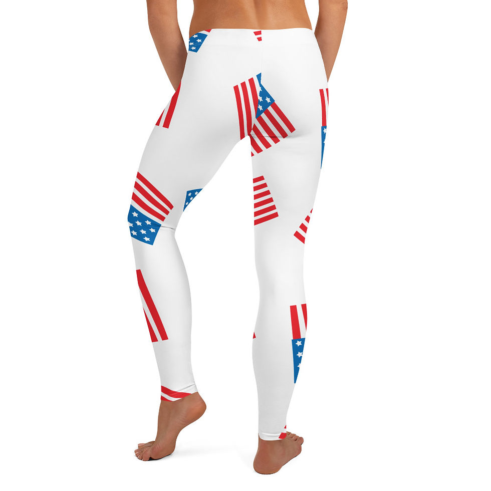 Thumbnail: FLAG 147: Flag pattern digital print leggings, Apparel and Accessories.