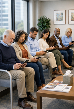 Waiting room with six individuals.png