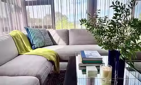 Comfortable living room designed for everyday comfort with deep-seated sofas, supportive cushions, and soft textures that invite you to sink in and stay awhile