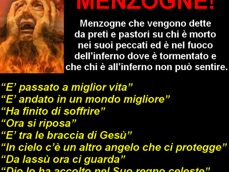 Alcune menzogne dette da preti e pastori su chi è morto nei propri peccati