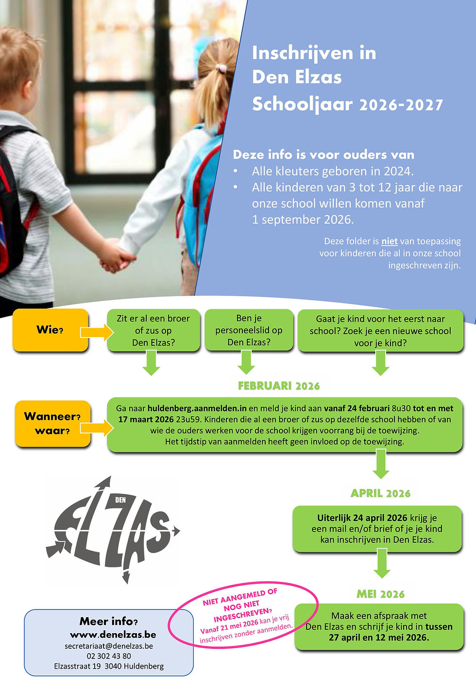 Folder inschrijvingen Den Elzas schooljaar 26-27