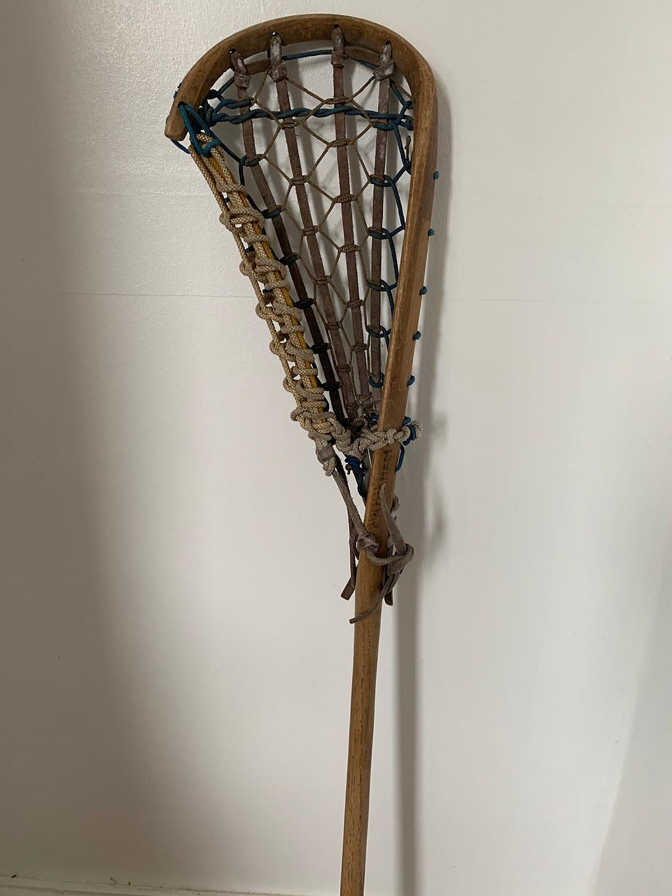 Traditional lacrosse stick.