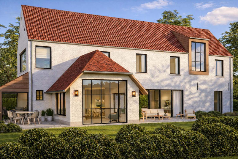 Moderne pastoriestijl woning in Sint-Kruis Brugge