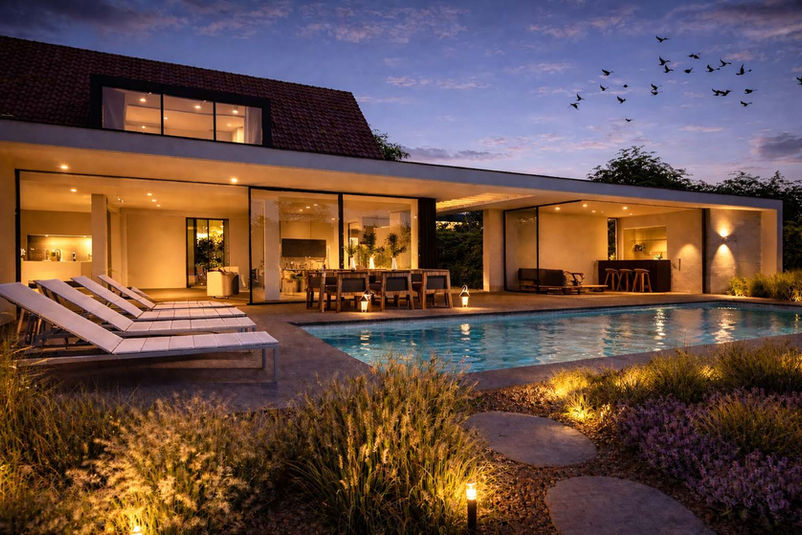 Detail architectuurverbouwing Brugge met buitenleven