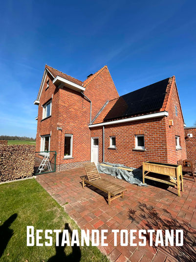 Bestaande toestand Achtergevel woningverbouwing Bekegem