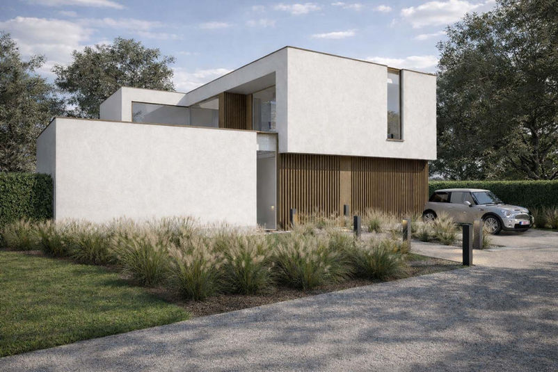 Nieuwbouwwoning met zwembad in Koekelare – J.A.N Plus Architecten