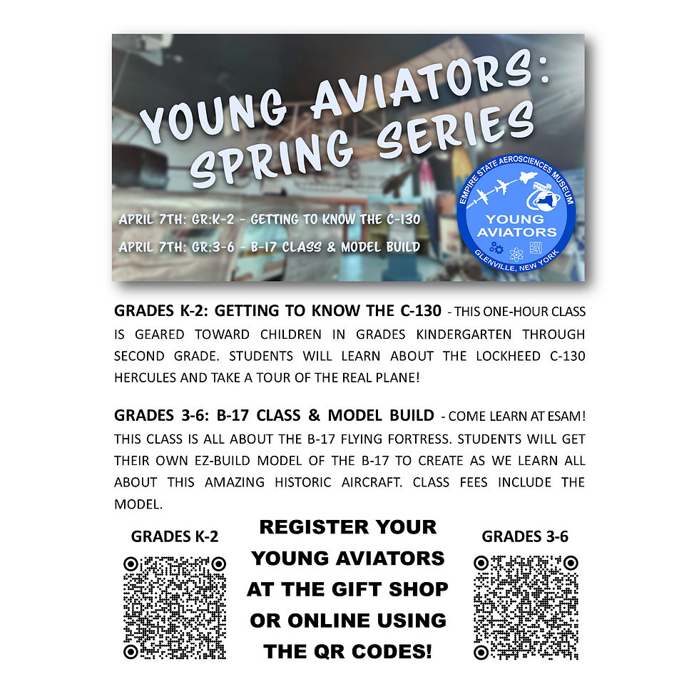 Young Aviators Spring Series K-2 Class