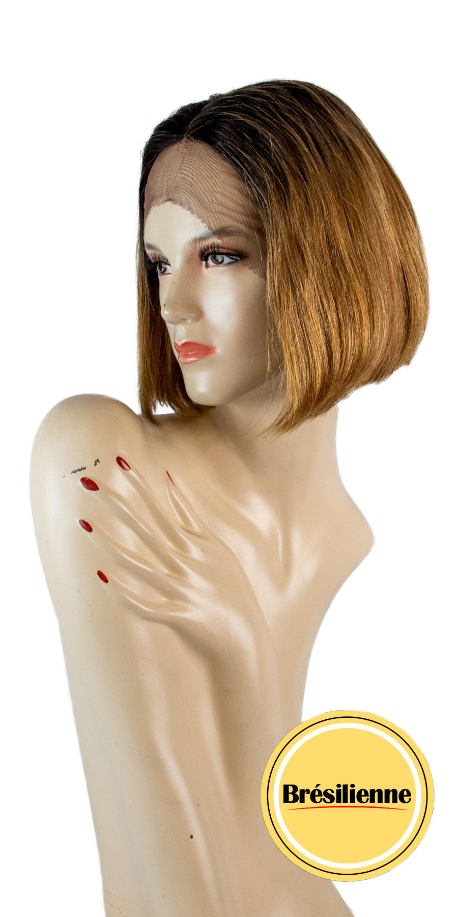 WIGENIUS Perruque Brésilienne Modèle BECKY Swiss Lace Frontal couleur T1B/30