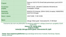 Javni poziv na lokalnu radionicu Erasmus+ projekta YOUR RESPONSE