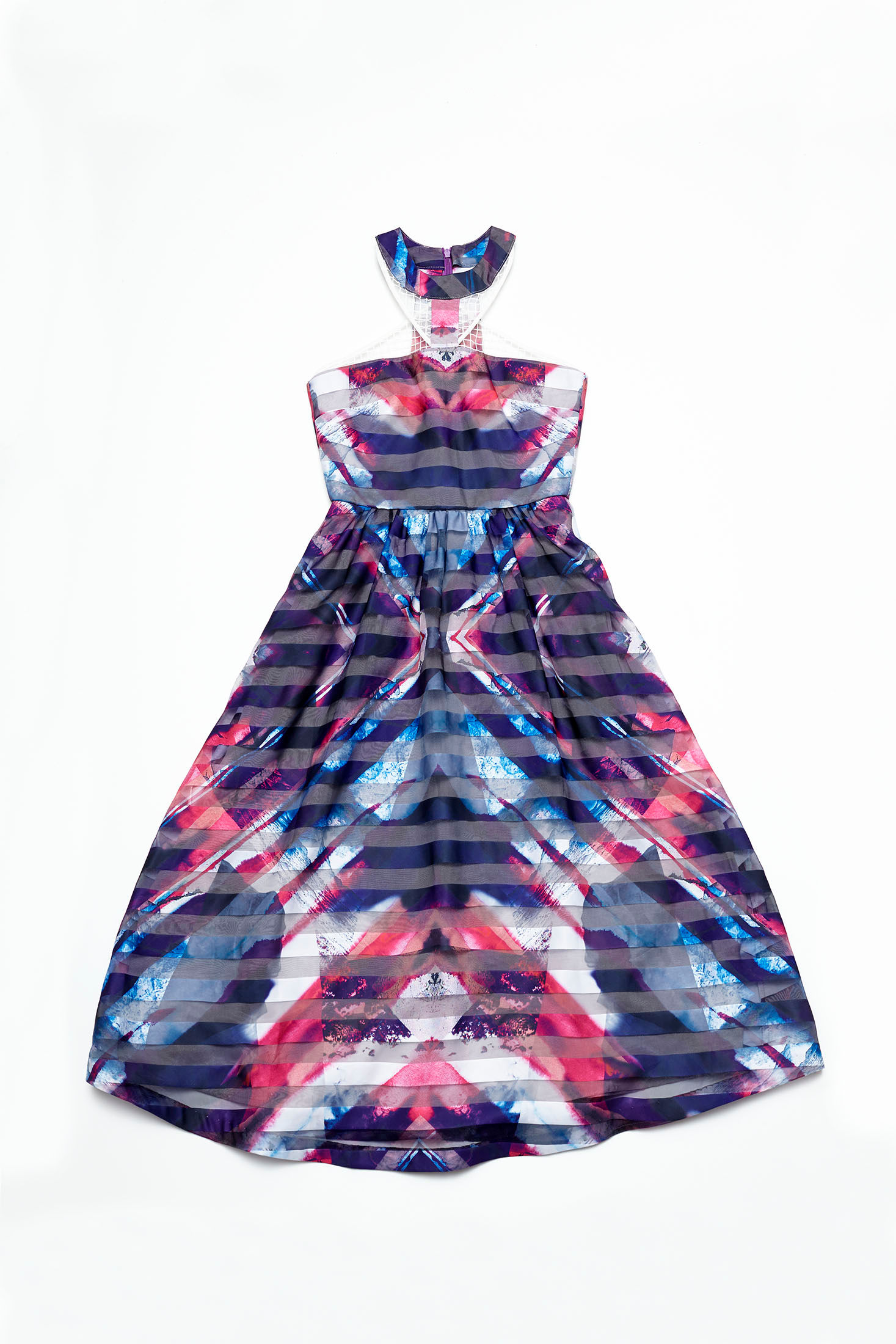 Kaleistripe Halter Dress