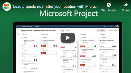 Lead projects no matter your location with Microsoft Project