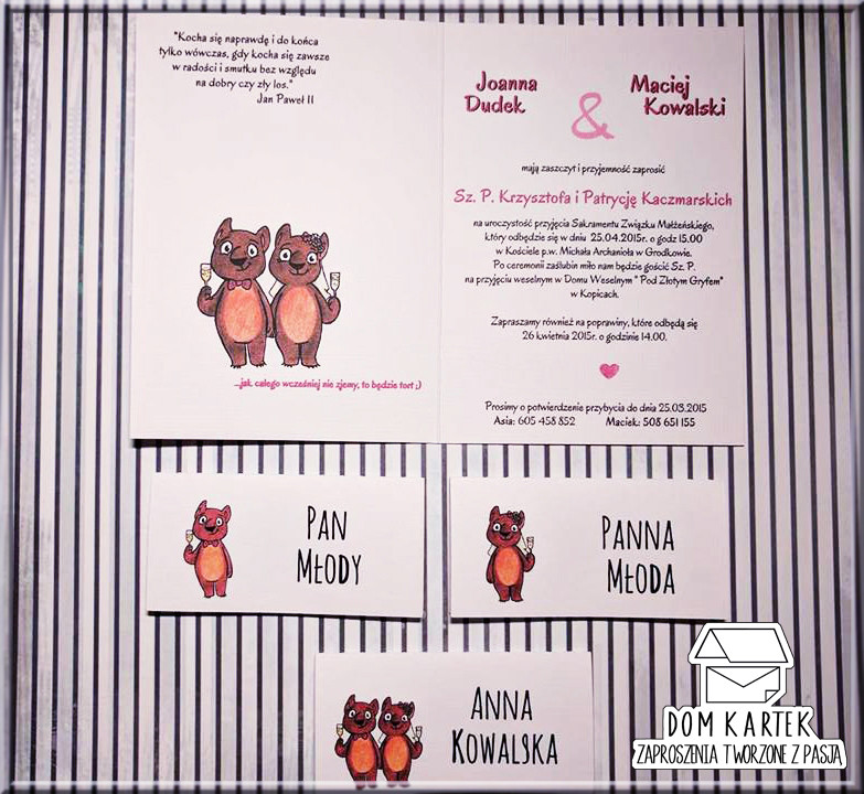 Miniatura: Zaproszenia "Torbacz Wombat"