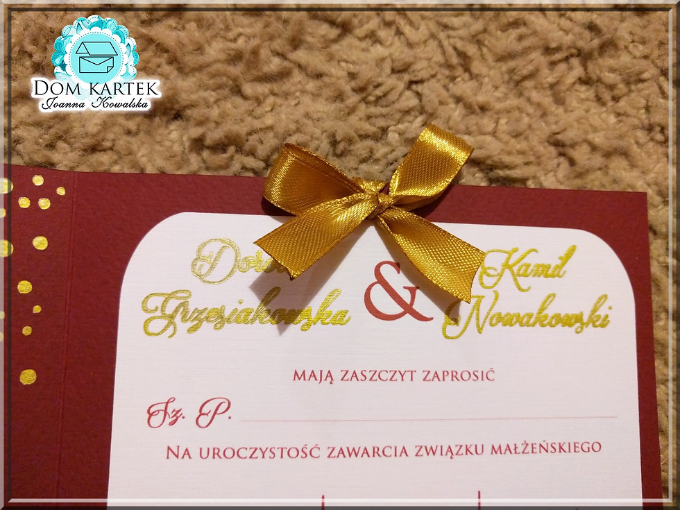 Miniatura: Zaproszenie ślubne 25