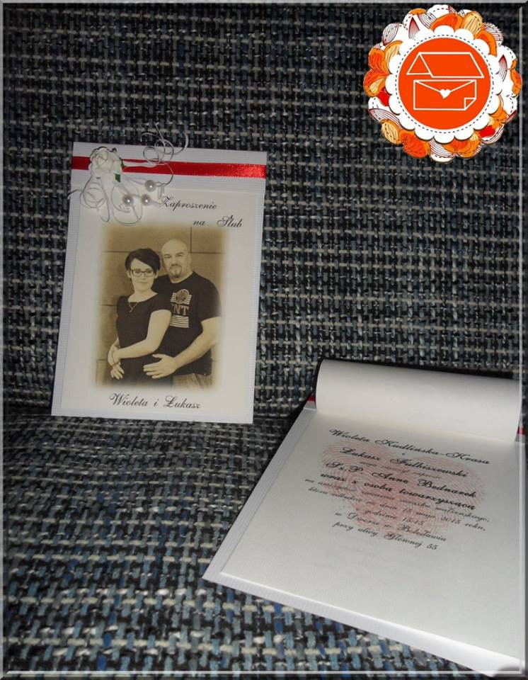 Miniatura: Zaproszenie ślubne z perełką 1