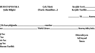 Çek nedir ve nasıl yazılır? Çek Örneği ile