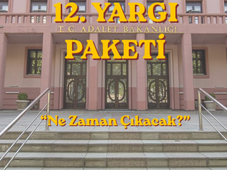 Adalet Bakanlığı Binası Üzerinde 12 Yargı Paketi Ne Zaman Çıkacak şeklinde metin yazısı