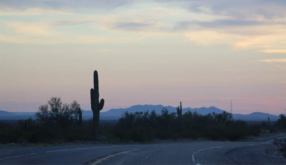 Vista de la carretera Phoenix - Calexico, EE.UU., 2020