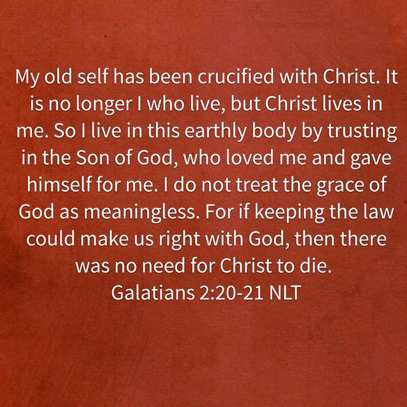 "Christ lives in me"