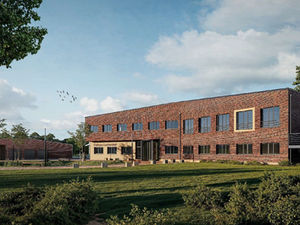 Entwurfsskizze des neuen Rathauses in Lachendorf.