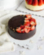 Very Chocolate Cake with Fresh Strawberries and Edible Gold