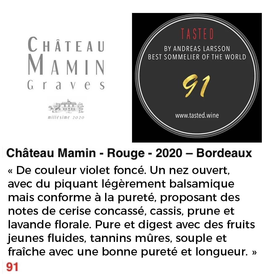 Miniature : Château Mamin Graves Rouge 2020