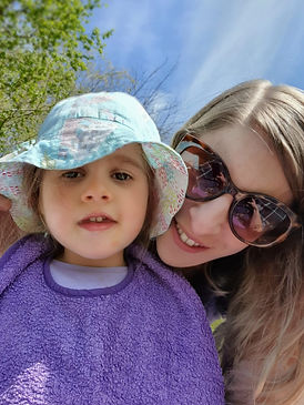 Rosalie and mum enjoying summer