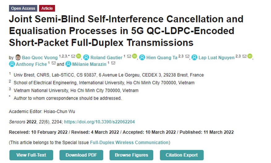 Our research paper has been accepted to publish on MDPI Sensors Journal