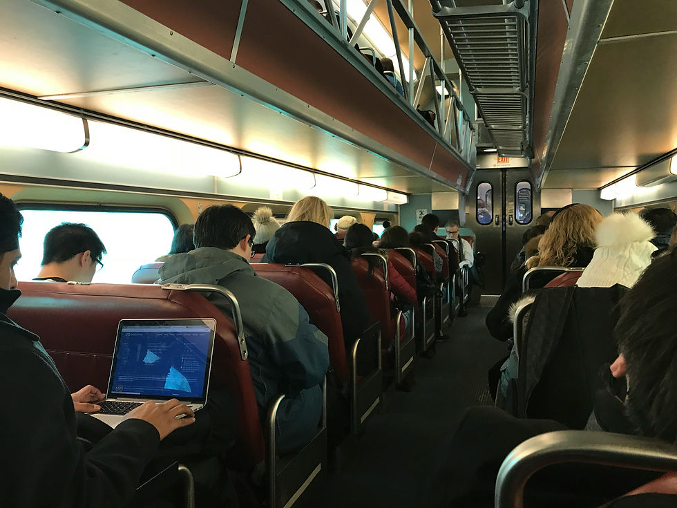 'Shoulder surfing' på bussen