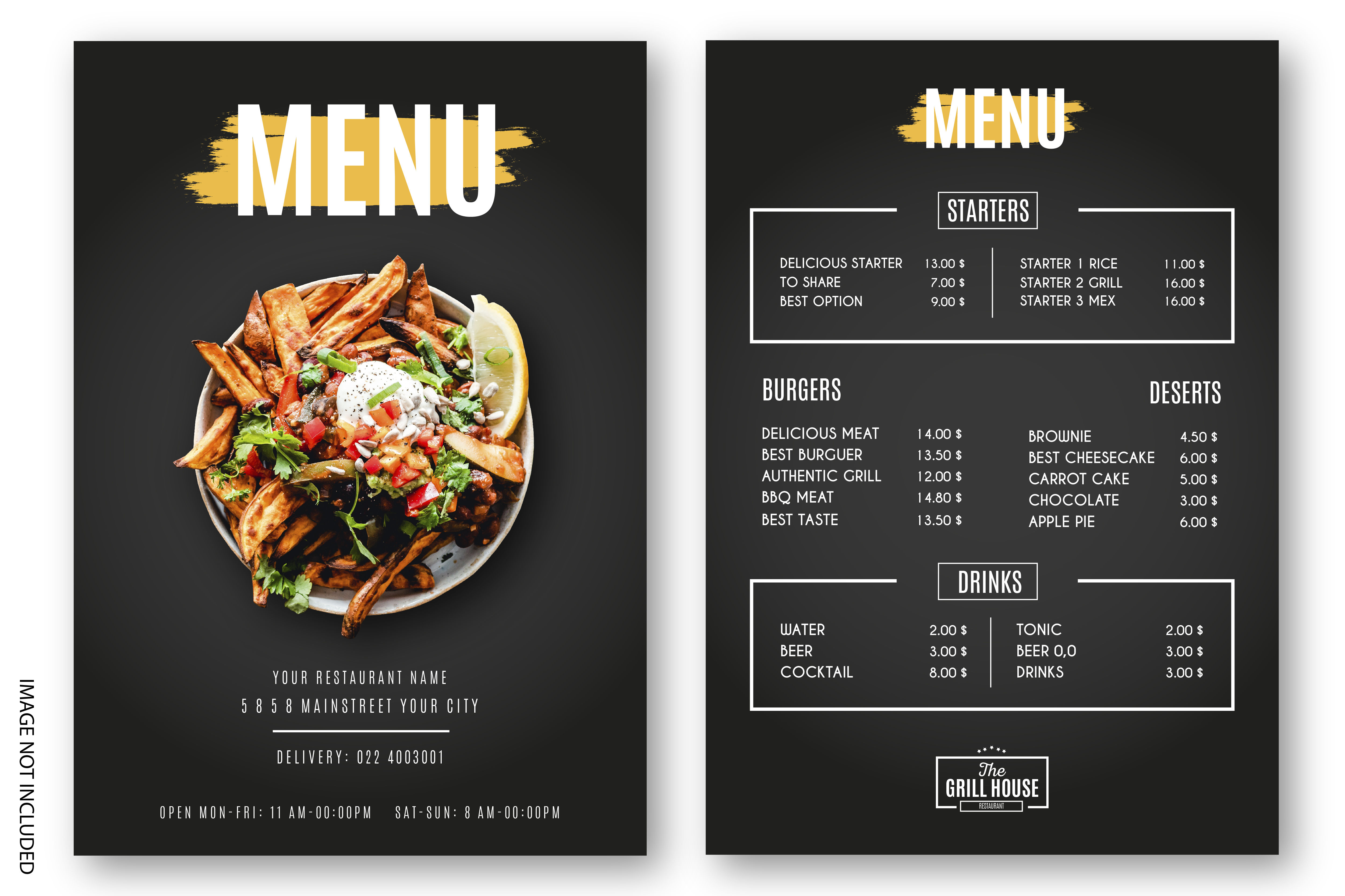 PROFESSIONAL RESTAURANT MENU DESIGN
