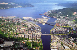 Drammen - vue aérienne