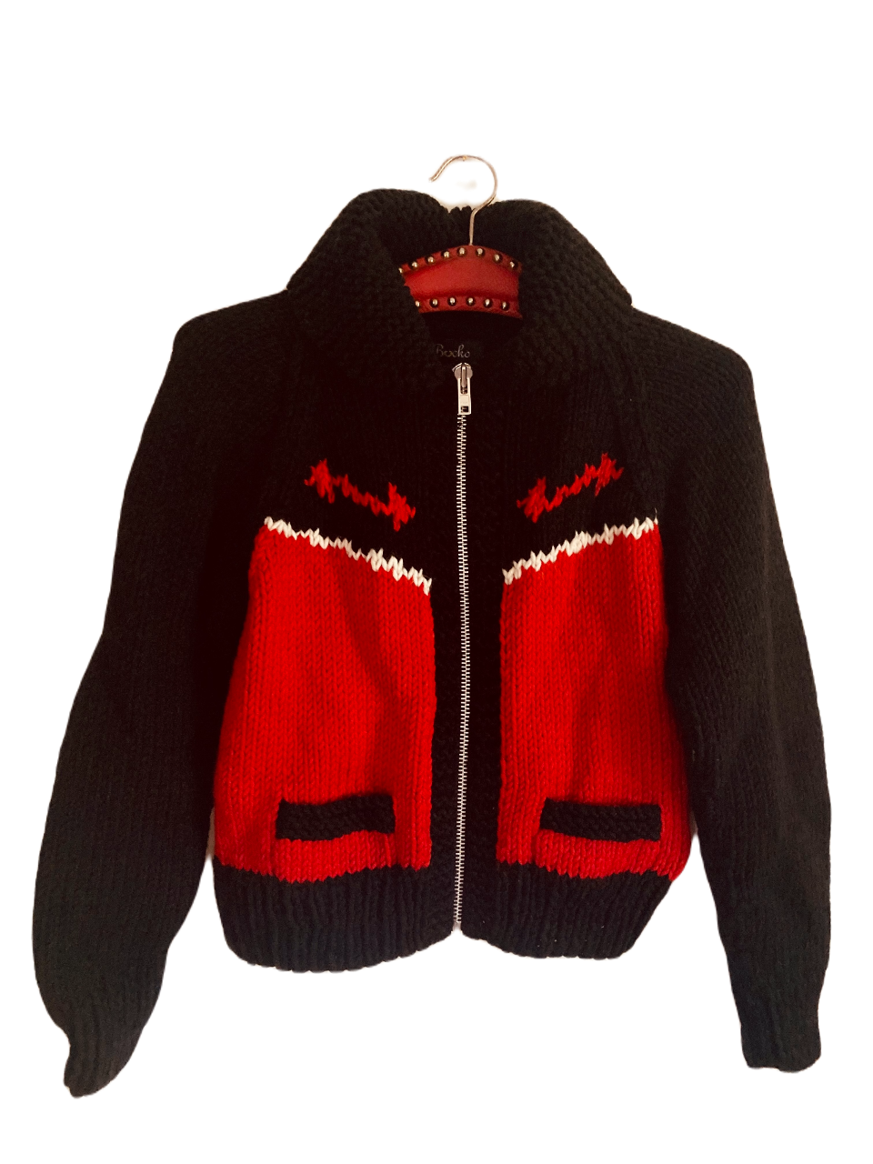 Thumbnail: Western Bucking Broncho Chunky Handknit  Cardigan