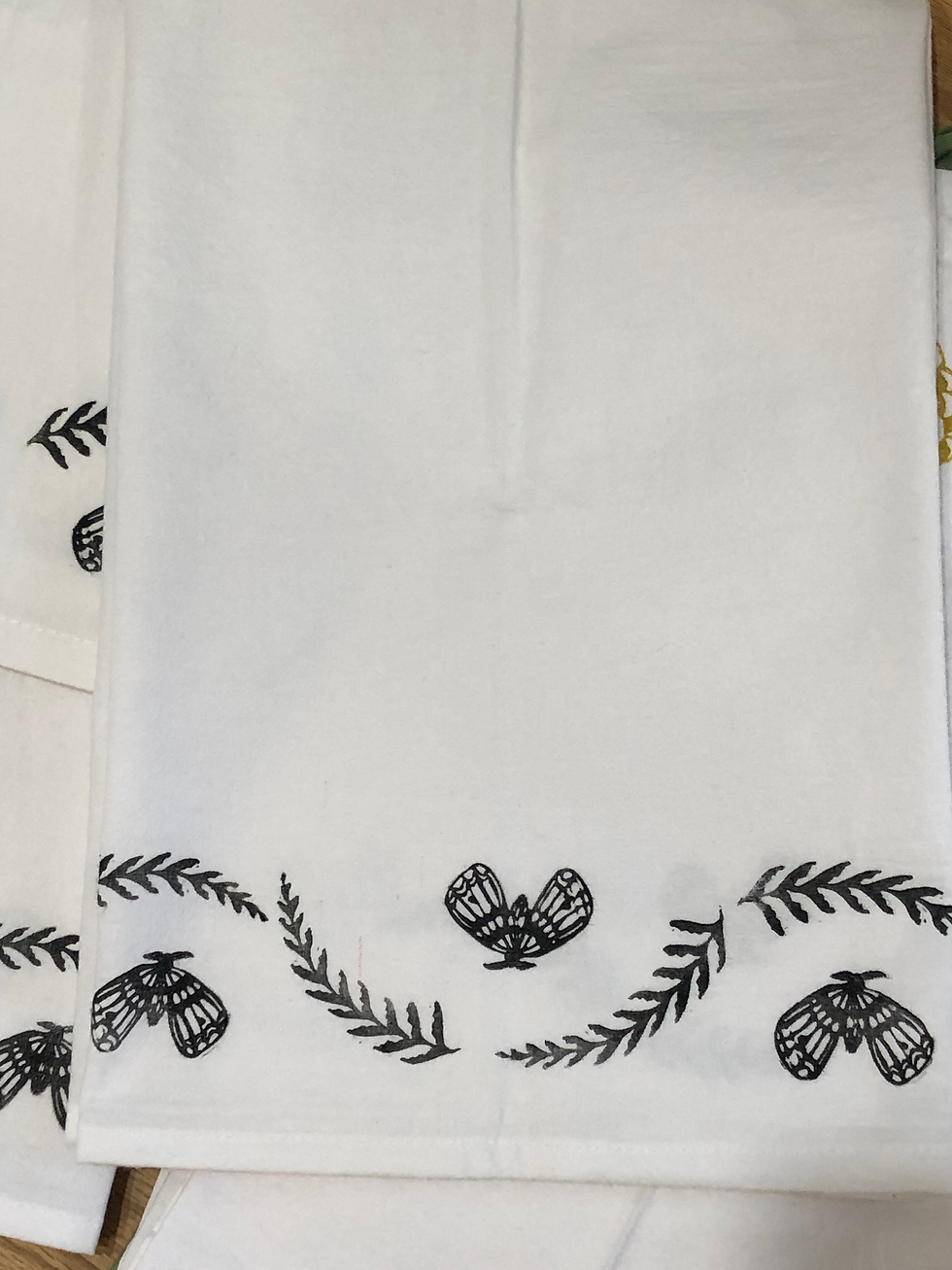 Thumbnail: Undulating Moth Border Tea Towel
