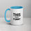 Thumbnail: UnIntentionals Mug - Blue (accent color), phrase view, 15 oz