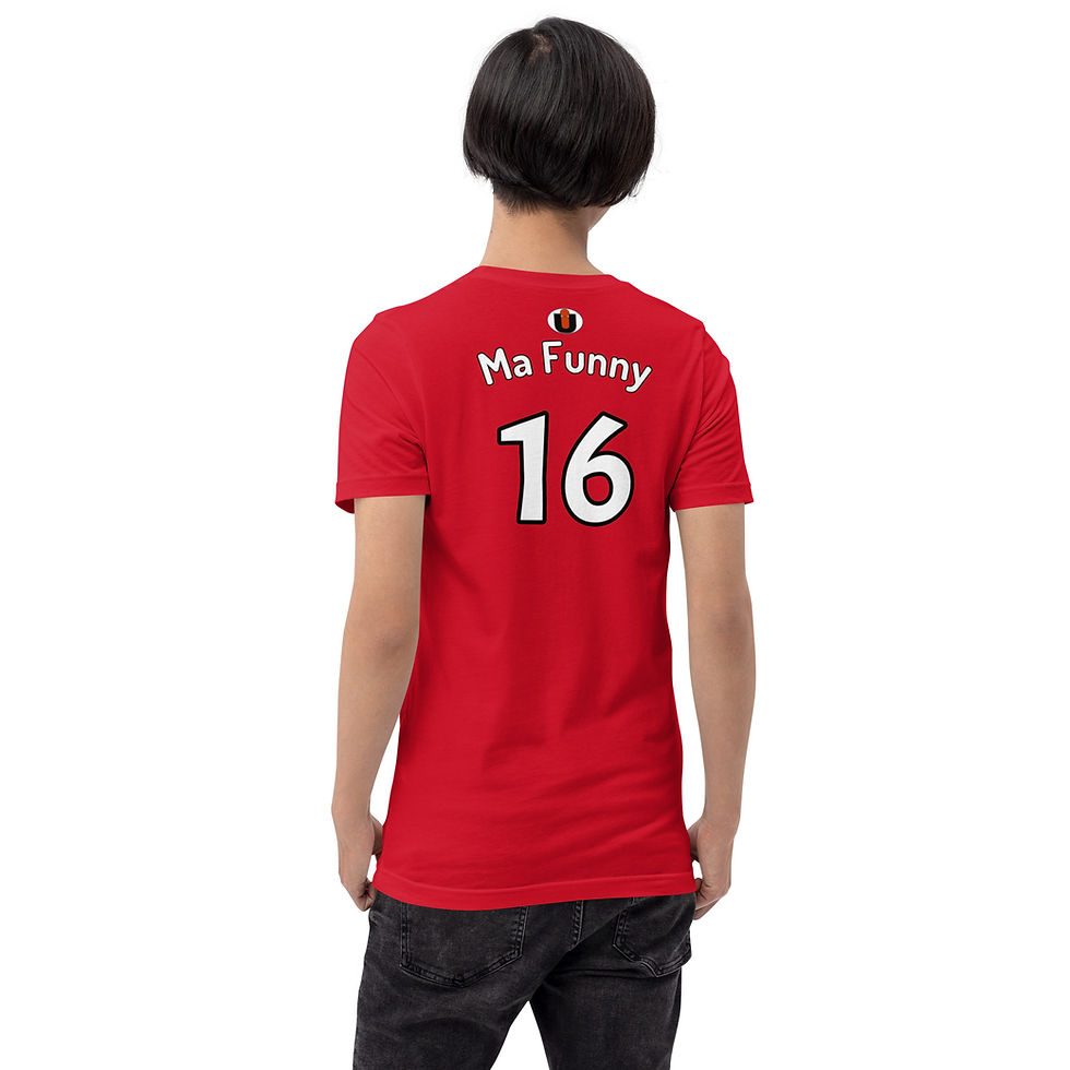 Thumbnail: Performer Series MaFunny shirt - Red (color), back view