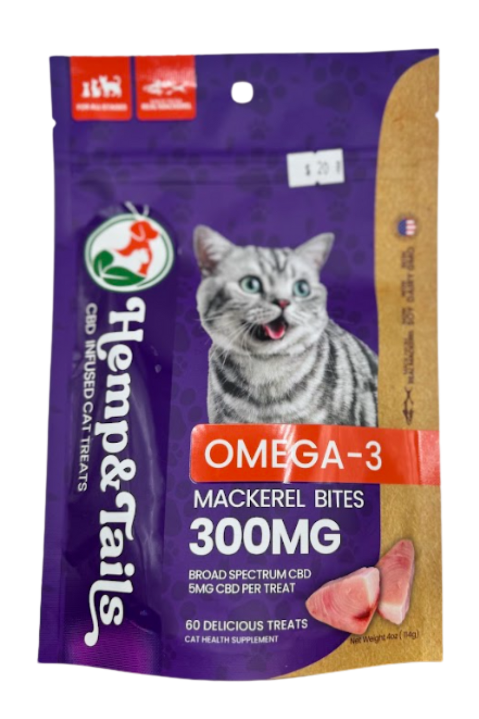 Hemp & Tails 5mg CBD Omega-3 Cat Treats