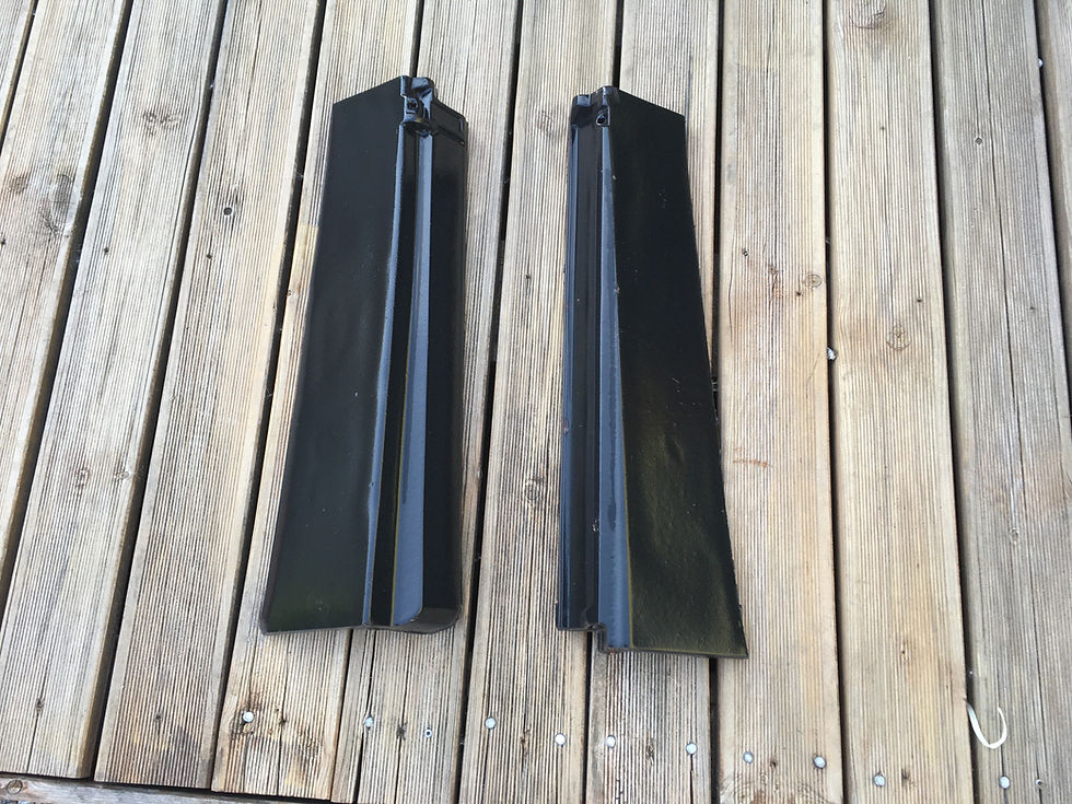 Miniaturbild: Akcesoria Ceramiczna Dachówka Reńska Hugenotka Czarna Hugenot Hugenotka Reformziegel dach dachy Herrdachziegel