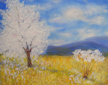 LND Spring Trees 11X14 Acrylic on canvas