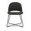 Thumbnail: Guest chair with black fabric and black frame