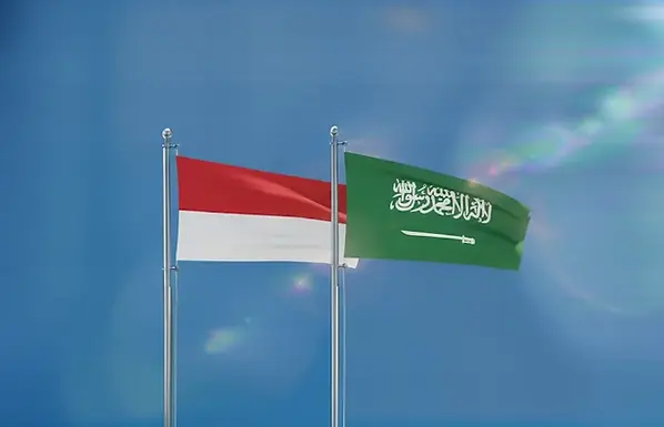 Saudi E-Umrah Visa for Indonesia citizens � Indonesia and Saudi Arabia flags representing online Saudi visa eligibility for Indonesians