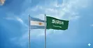 Saudi E-Umrah Visa for Argentina citizens - Argentina and Saudi Arabia flags representing online Saudi visa eligibility for Argentinians